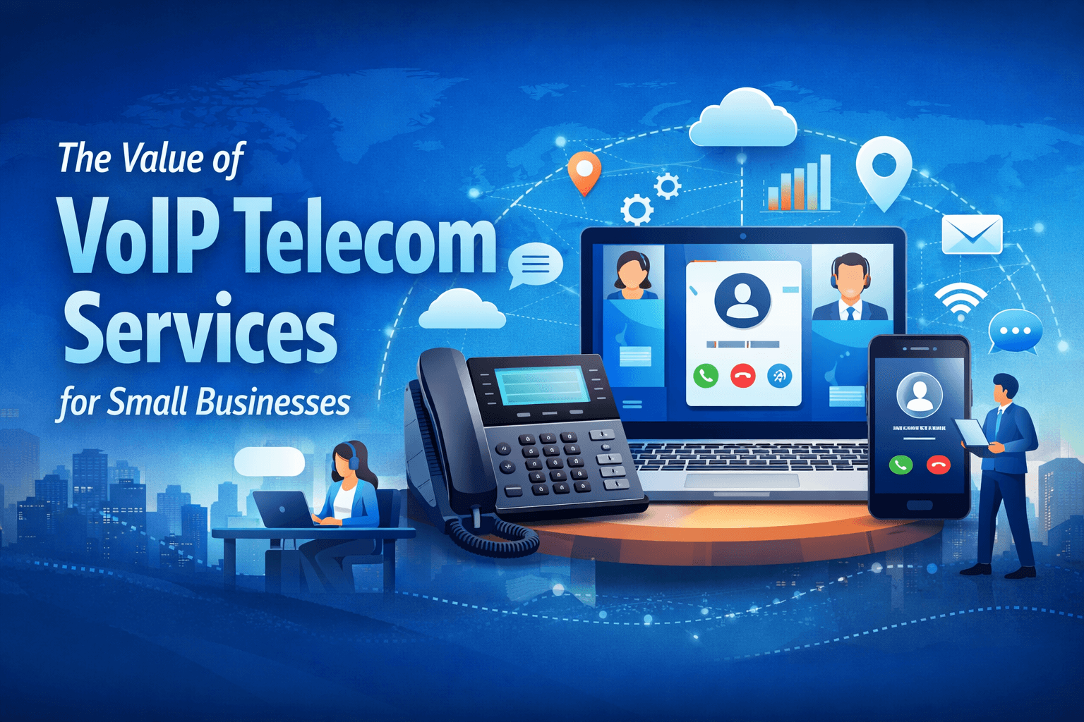 VoIP for Small Business feature image for blog by FSMC Business Telecom Services